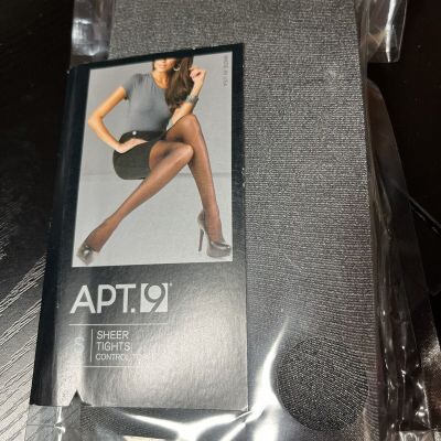 APT. 9 Women's Sheer Tights Control Top - Black Color - Size S NIP